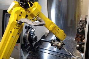 FANUC robot in CNC machine